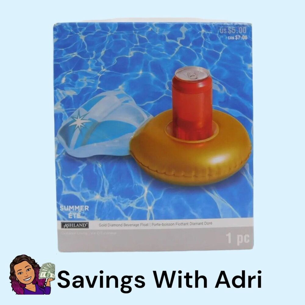 2x Ashland Summer Gold Diamond Beverage Float New Inflatable Pool